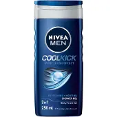 Nivea MEN Cool Kick Douchegel Mannen - 3-in-1 Shower Gel met Verfrissende Menthol - Shampoo - Voordeelverpakking - 6 x 250 ml
