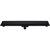 Guido Gusto Mat zwart RVS Douchegoot compleet met flens 50x7x6,7cm Tegelrooster