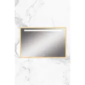 Guido Gusto Badkamerspiegel Martina mat goud incl. LED verlichting 80x80 cm