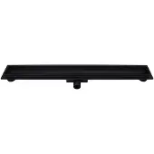 Guido Gusto Mat zwart RVS Douchegoot compleet met flens 80x7x6,7cm Tegelrooster