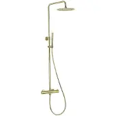 Guido Gusto Opbouw regendouche 25cm hoofddouche thermostatisch mat goud