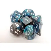 Chessex Gemini Steel-Teal/White Polydice (7)