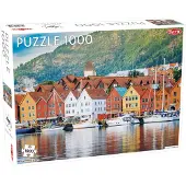 Tactic Puzzel Around the World Northern Stars: Bergen Harbour - 1000 stukjes