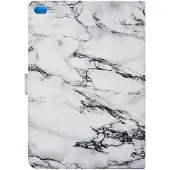 Peachy Marmer hoes marble case iPad 2017 2018 - Wit Grijs