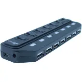 MediaRange USB 2.0-Hub, 7-voudig, schakelbaar