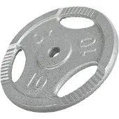 Gorilla Sports Halterschijf 10 kg Gripper Gietijzer Zilver - 30/31 mm