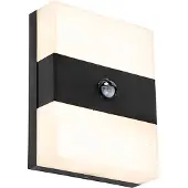 QAZQA Buitenwandlamp zwart IP44 incl. LED met bewegingsmelder - Dualy