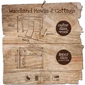 Duvo+ Woodland Konijnenhok Howie 2 Cottage 60 x 50 x 47 cm