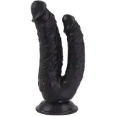 Kiotos COX - Dildo Voor Dubbele Penetratie - 21 x 3.5/4.5 cm - Zwart
