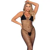 Leg avenue Grove net halterjurk met sexy open rug