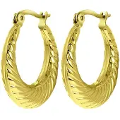 Lucardi Dames Essie oorbellen - Oorbellen - Cadeau - Staal - Goudkleurig