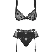Obsessive Heartina - lingerieset (zwart)