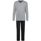 s.Oliver Pyjama lang grijs gemêleerd / zwart