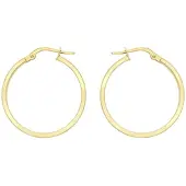 Lucardi 9 Karaat oorbellen glad 20mm