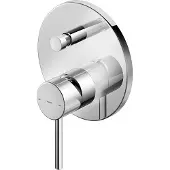Hotbath Douche/Badmengkraan Buddy Inbouw Omstelrichting Geborsteld Nikkel (incl. inbouwdeel)