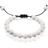 Memphis Verstelbare kralen armband Howliet Natuursteen 8mm