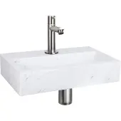 Differnz Flat fonteinset marmer met rechte kraan mat chroom