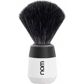 NOM MAX Shaving Brush Black Fibre White White