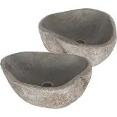 Differnz 2x Waskom Lombok 40x50cm Riverstone Grijs