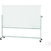 MAUL MAULstandaard mobiel whiteboard - aan 2 zijden te gebruiken - geëmailleerd – kantelbaar - B 1200 x H 2200 mm - bijzonder krasvast