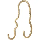 Ferm Living Curvature haak dubbel Messing