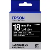 Epson LK-5BWV levendige tape wit op zwart 18mm (origineel)
