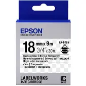 Epson LK-5TBN tape zwart op transparant 18mm (origineel)