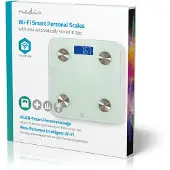 Nedis WIFIHS10WT Wi-Fi Smart Personenweegschaal