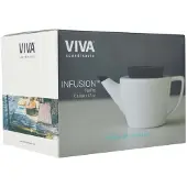 Viva Scandinavia - Koffie & Thee Infusion Theepot - Porselein - 0,5 l - Zwart