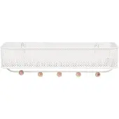 Umbra Estique handdoekrek 32x9x9cm met 5 haken en opbergbak walnoot wit 1004245-660