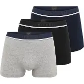 Schiesser Boxershorts 95/5 3-pack grijs-blauw-zwart