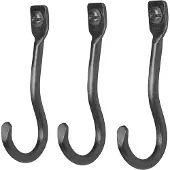 Ferm Living Curvature Set van 3 Haken Black Brass