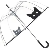 Smati Chat Stormparaplu - Transparent - Auto Open - ø 85 cm - Chat Cat Zwart