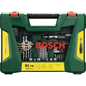 Bosch V-Line Boren en bitset met ratelschroevendraaier en magnetisch uitschuifbare pen 91-delig