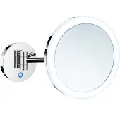 Smedbo Vergrotingsspiegel outline draaibaar battery operated met led pmma dual light chroom