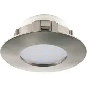 Eglo Pineda, inbouwspots, niet vervangbare lampen, LED, 6W, 3000K, nikkel