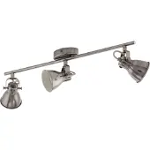 Eglo Led plafondlamp Seras 3-lichts nikkel met creme
