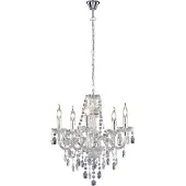 TRIO Luster Luster Crystal 52cm 5-lichts grijs