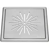 Smedbo Afvoerrooster Outline Met Sterpatroon 20 x 20 x 0.55 cm Geborsteld RVS