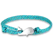 LGT JWLS Parachute koord armband LGT Jewels Walvis Anker Turquoise