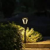 LES JARDINS LED tuinlamp op zonne-energie Metro met sensor gr. Metro, dimbaar, alu / grijs / zink, Aluminium, Solar buitenverlichting