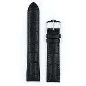 Hirsch Horlogeband - Duke Zwart - Leer - 12mm