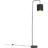 QAZQA Smart vloerlamp zwart incl. wifi A60 lichtbron - Lofty