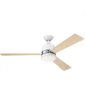 WESTINGHOUSE Tristan ventilator, licht, wit/ahorn, hout licht, Woon-/ Eetkamer, Hout, Modern