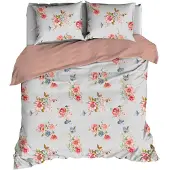 Satin d'or Dekbedovertrek Eileen Silvercloud Satijn-200 x 200 / 220 cm | 2-Persoons