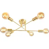 QAZQA Smart Art Deco plafondlamp messing incl. 6 WiFi G95 - Sydney