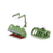 Wiking 077384 Voorlader Gereedschap Set B Bressel en Lade, Groen, 1:32, vanaaf 14 jaar