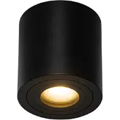 QAZQA Moderne ronde plafondspot zwart IP44 - Capa