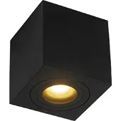 QAZQA Moderne vierkante badkamer spot zwart IP44 - Capa
