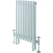 Eastbrook Rivassa voetsteuntjes voor 3 koloms radiator wit glans
